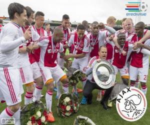 yapboz Ajax Amsterdam, Hollanda futbol ligi şampiyonu Eredivisie 2013-2014